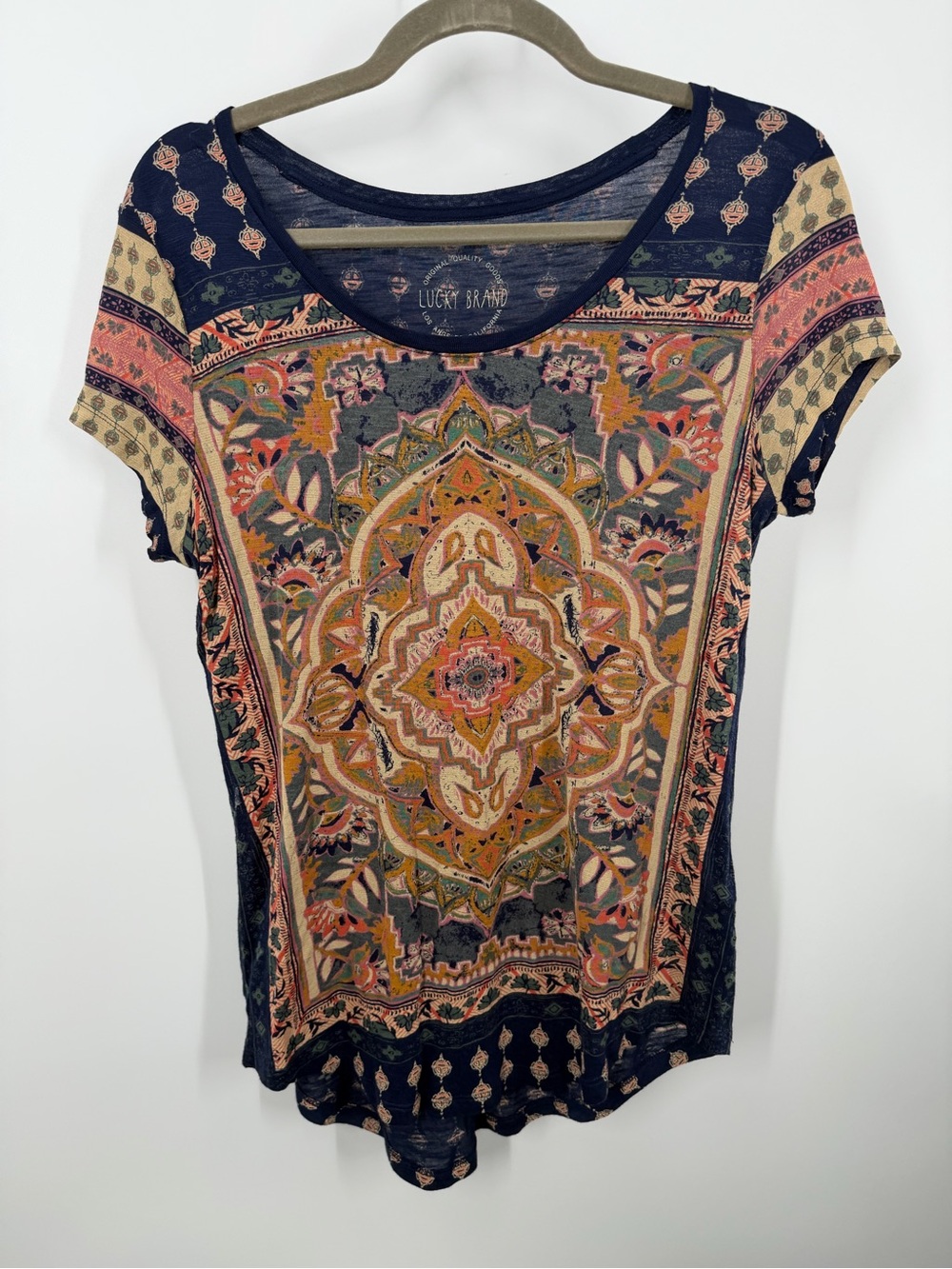 Lucky Brand Persian Carpet Viscose Tee Shirt - Picture 2 of 6